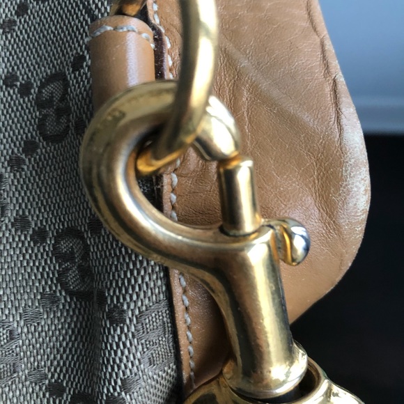 ON HOLD - Gucci Slingback Canvas & leather Bag - Picture 5 of 8
